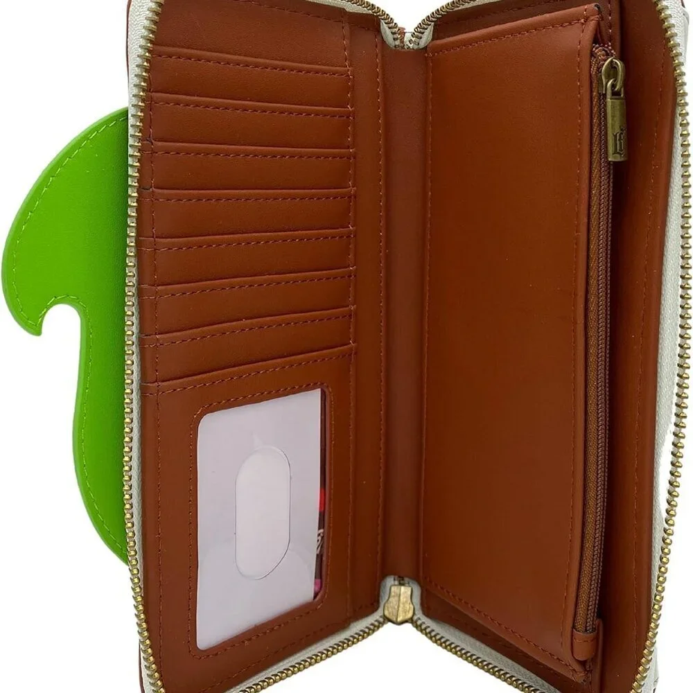 Willy Wonka Oompa Loompa Wallet Faux Leather 7 Card Holders Zippered